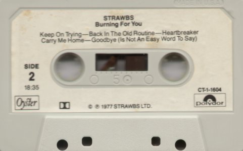 Burning US cassette Side 2